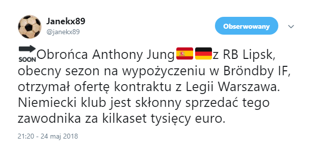 Legia Warszawa może pozyskać obrońcę z RB Lipsk O.o